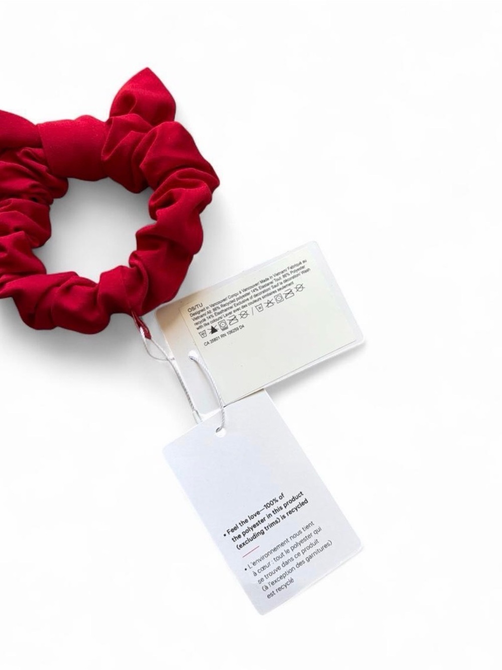 lululemon uplifting cherry Red Bow Scrunchie - Picture 2 of 3